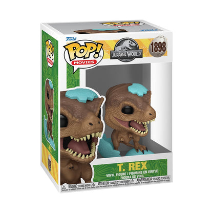 T-Rex #1898 Funko Pop! Movies Jurassic Park Spring - Approx. 3 1/4" Collectible Vinyl Figure Bundled with Display Box Protector Case
