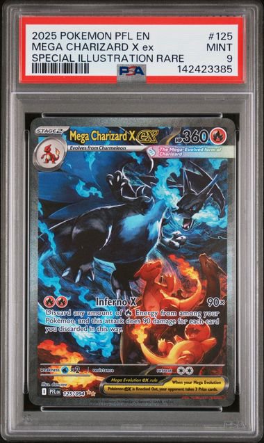 Pokemon Mega Charizard X ex PSA 9 3385 Mint Trading Card Collectible