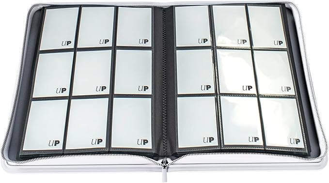 Ultra PRO White Vivid 9 Pocket Zippered Binder 360 Card Storage Album
