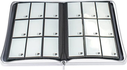 Ultra PRO White Vivid 9 Pocket Zippered Binder 360 Card Storage Album