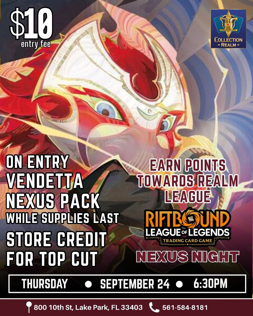 Riftbound: League of Legends TCG Nexus Night – September 24, 2026 (Thursday 6:30 PM)