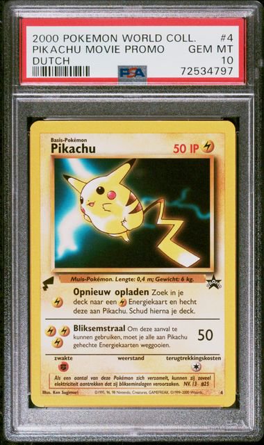 Pokemon Pikachu Movie DUTCH PSA 10 4797