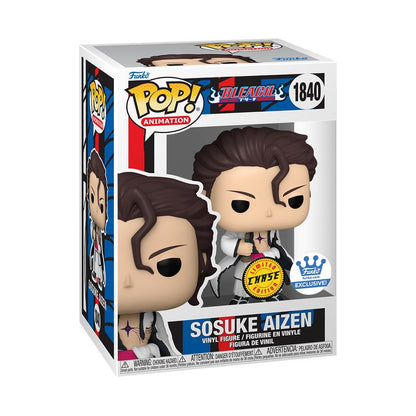 Sosuke Aizen Funko Pop! Animation Bleach - Approx. 4.2" Chase Limited Edition Exclusive Collectible Vinyl Figure #1840 with Display Box Protector Case