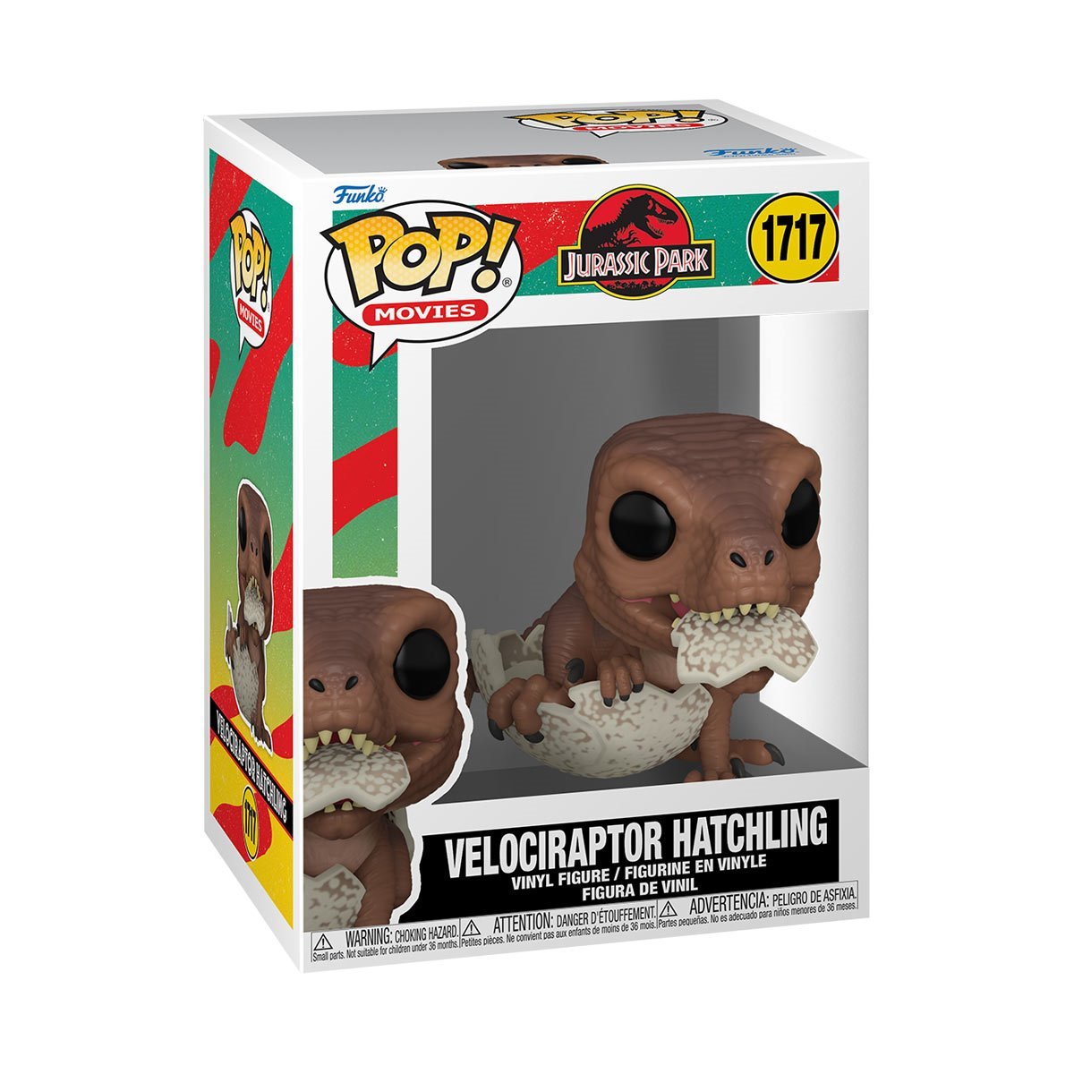 Velociraptor Hatchling Funko Pop! Movies Jurassic Park - Approx. 2 1/2" Collectible Vinyl Figure #1717 with Display Box Protector Case (PRE-SALE)