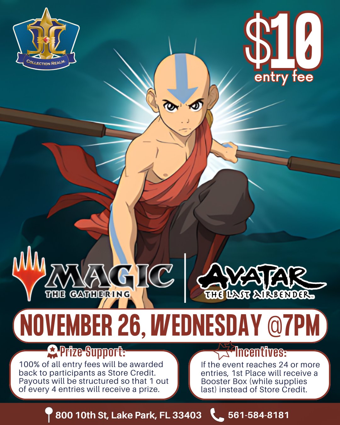 Magic The Gathering: Avatar The Last Airbender Tournament – November 26, Wednesday, 7:00 PM
