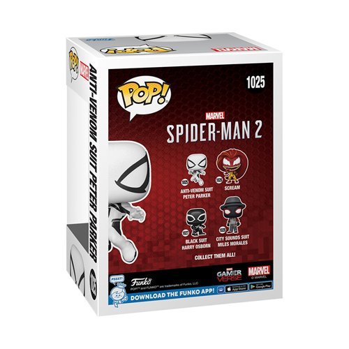 Anti-Venom Suit Peter Parker Funko Pop! Spider-Man 2 Video Game - Approx. 4" Collectible Vinyl Figures #1025 with Display Box Protector Case