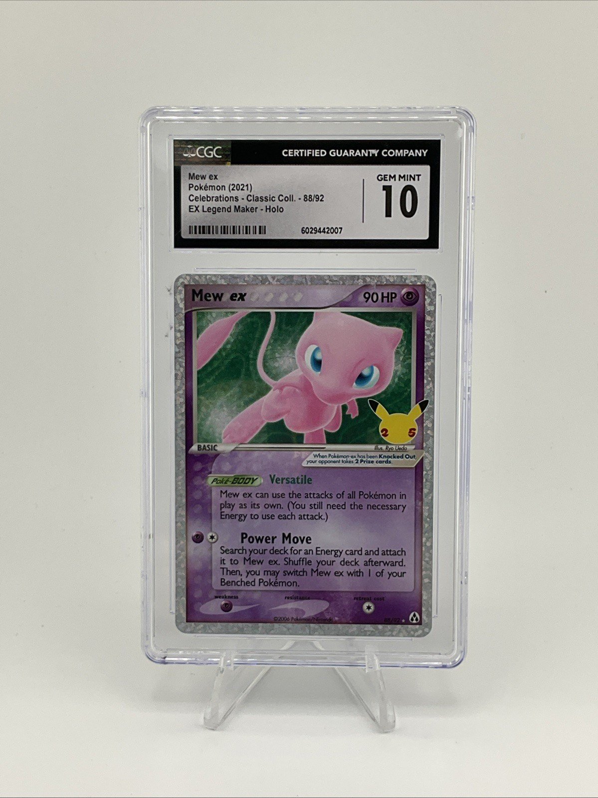 2021 Pokemon TCG Celebrations Classic Coll Mew Ex Legend Maker 88/92  CGC 10