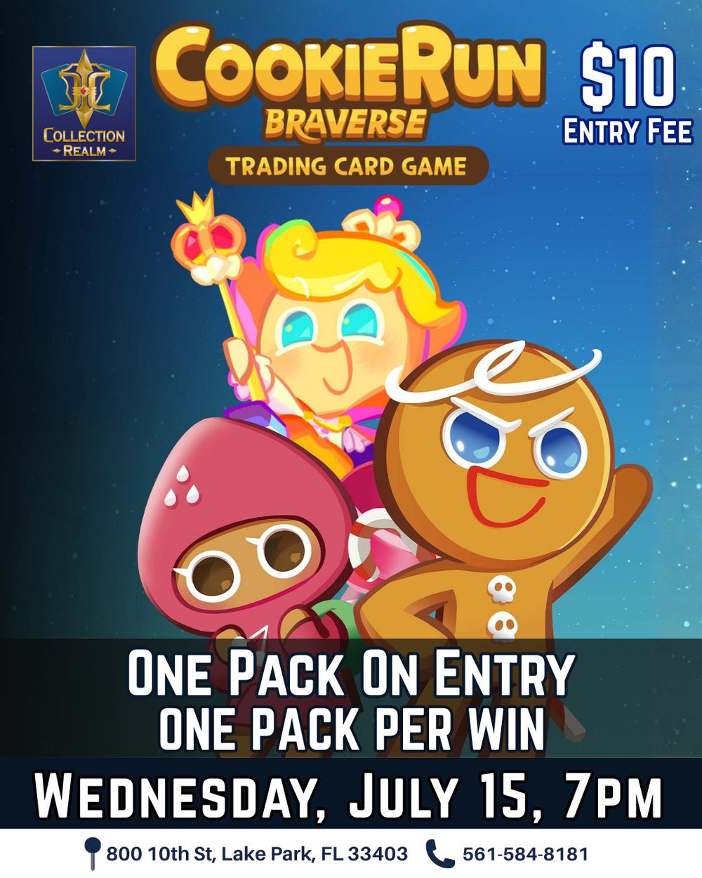 CookieRun Braverse TCG Tournament – July 15, 2026 (Wednesday 7:00 PM)