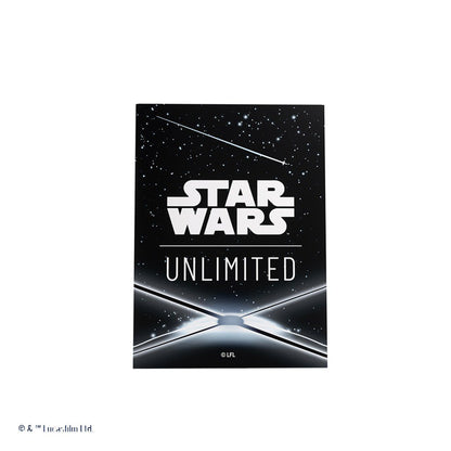 Star Wars Unlimited Art Sleeves Card Back Black, 60 Standard Size Card Sleeves with Clear Leader Sleeve, Durable TCG Card Protectors for Star Wars Unlimited and Standard Card Games