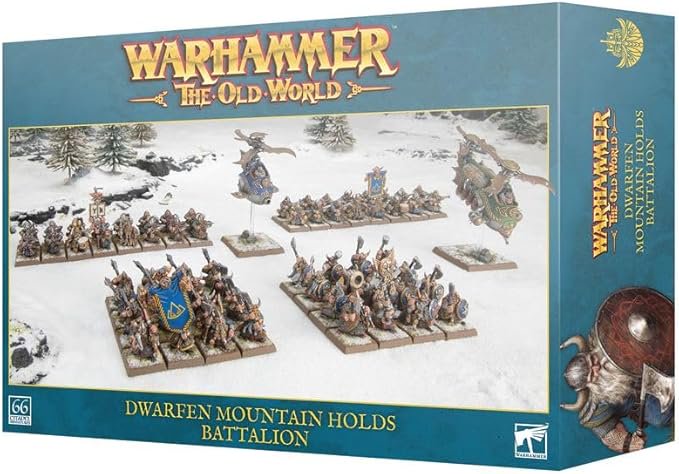 Warhammer The Old World Dwarfen Mountain Holds Battalion Miniatures Army Set