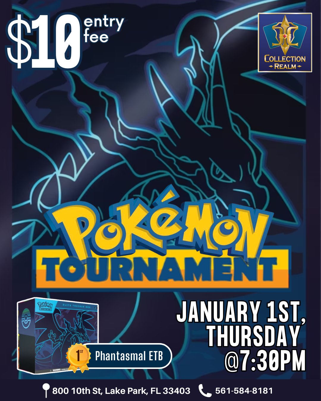 Pokemon Tournament – Thursday, January 1, 7:30 PM