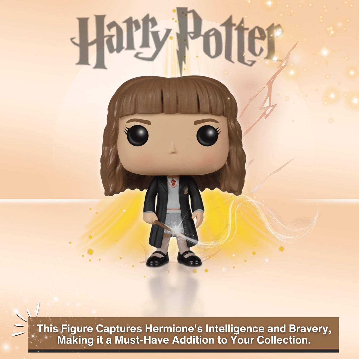 Hermione Granger Funko Pop! Harry Potter - Harry Potter Collectible Gryffindor Witch with Wand - Approx. 3 3/4" Collectible Vinyl Figure #03 with Display Box Protector Case