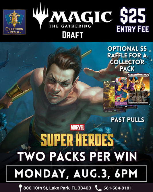 Magic: The Gathering Draft: Marvel Super Heroes – August 3, 2026 (Monday 6:00 PM)