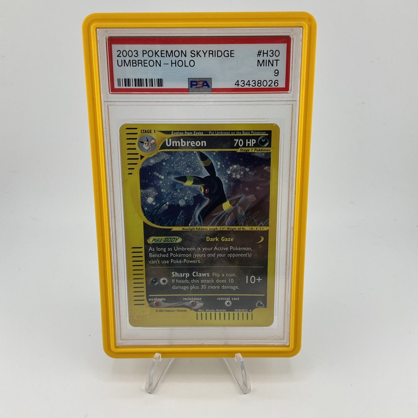 Pokemon Umbreon Skyridge Holo Rare #H30 PSA 9