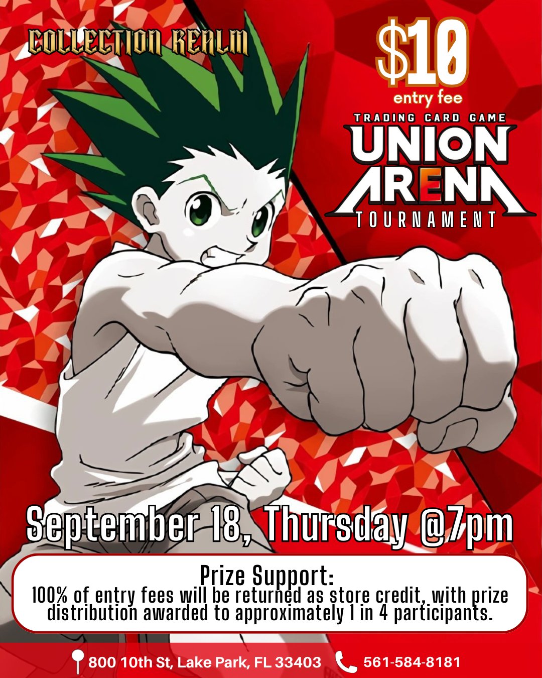 Union Arena TCG Tournament – Thursday, September 18, 2025 at 7:00 PM