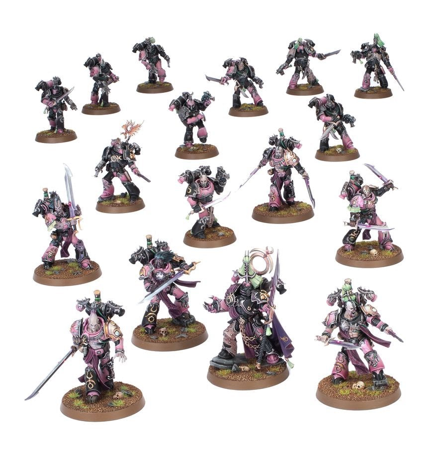 Warhammer 40,000 Combat Patrol Emperor’s Children Army Set – 17 Miniatures Including Lord Exultant, Flawless Blades & Infractors – Warhammer 40K Plastic Model Kit (PRE-ORDER)