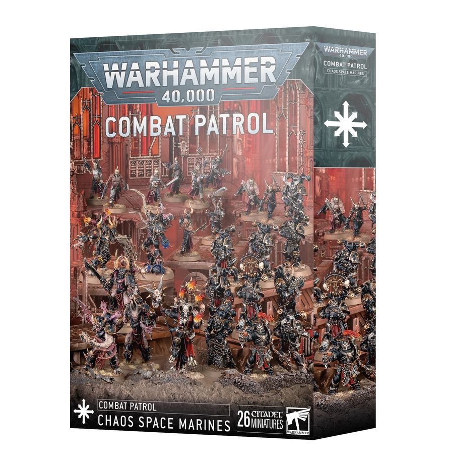 Warhammer 40K Combat Patrol Chaos Space Marines Army Box Set – 26 Multipart Miniatures Including Master of Possession, Possessed, Chaos Marines & Cultists – Warhammer 40,000 Miniatures