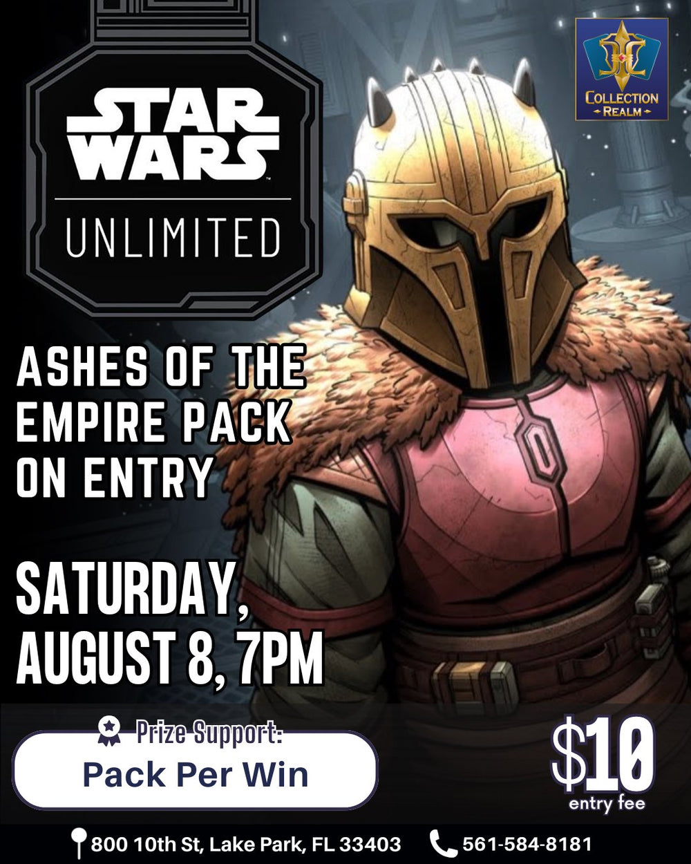 Star Wars Unlimited Tournament – August 8, 2026 (Saturday 7:00 PM)