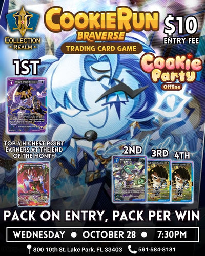CookieRun: Braverse – Trading Card Game Tournament – October 28 2026 (Wednesday) 7:30 PM