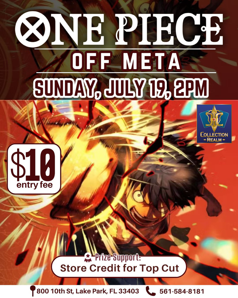 One Piece Card Game Off Meta – July 19, 2026 (Sunday 2:00 PM)