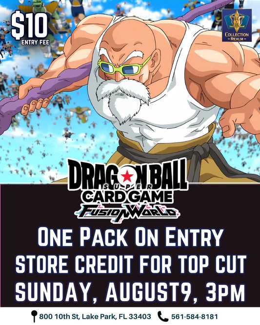 Dragon Ball Super Card Game Fusion World Tournament – August 9, 2026 (Sunday 3:00 PM)