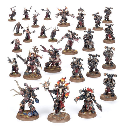 Warhammer 40K Combat Patrol Chaos Space Marines Army Box Set – 26 Multipart Miniatures Including Master of Possession, Possessed, Chaos Marines & Cultists – Warhammer 40,000 Miniatures