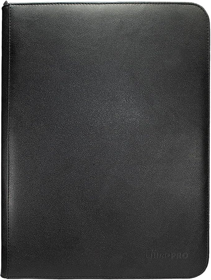 Ultra PRO Vivid Black Zippered PRO Binder 9 Pocket 360 Card Storage Album