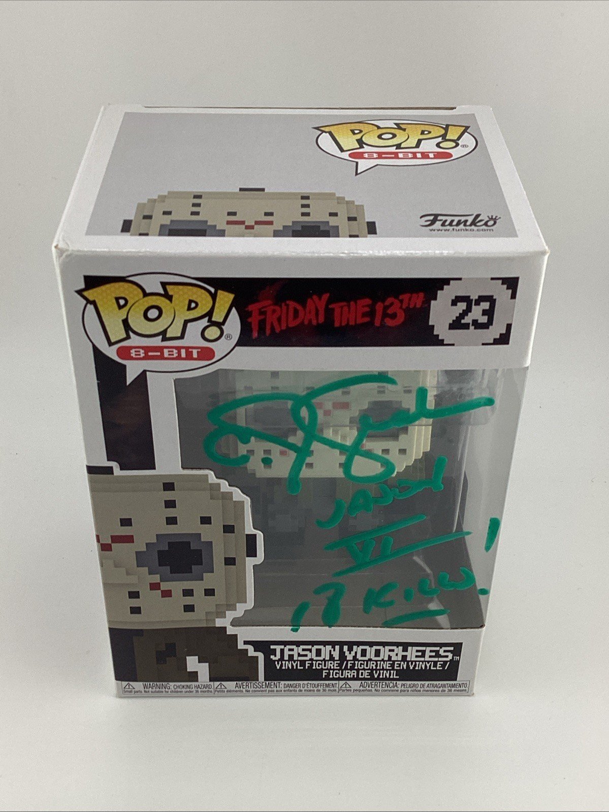 Funko Pop! 8-Bit: Friday the 13th - Jason Voorhees  Signed C J Graham #23