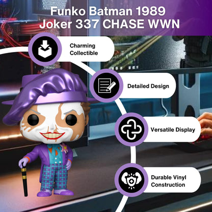 The Joker Funko Pop! Heroes Batman 1989 - Chase Limited Edition Vinyl Figure #337 with Display Box Protector Case