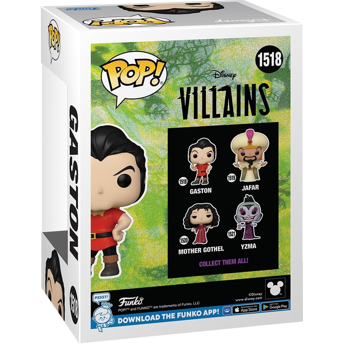 Gaston Funko Pop! Disney Villains Beauty and the Beast - Approx. 4 1/4" Collectible Vinyl Figure #1518 with Display Box Protector Case