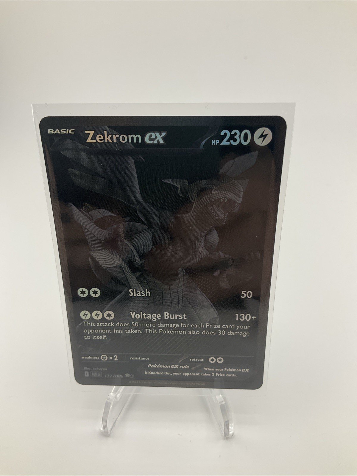Zekrom ex Pokemon TCG Black Bolt 172/086  English Near Mint