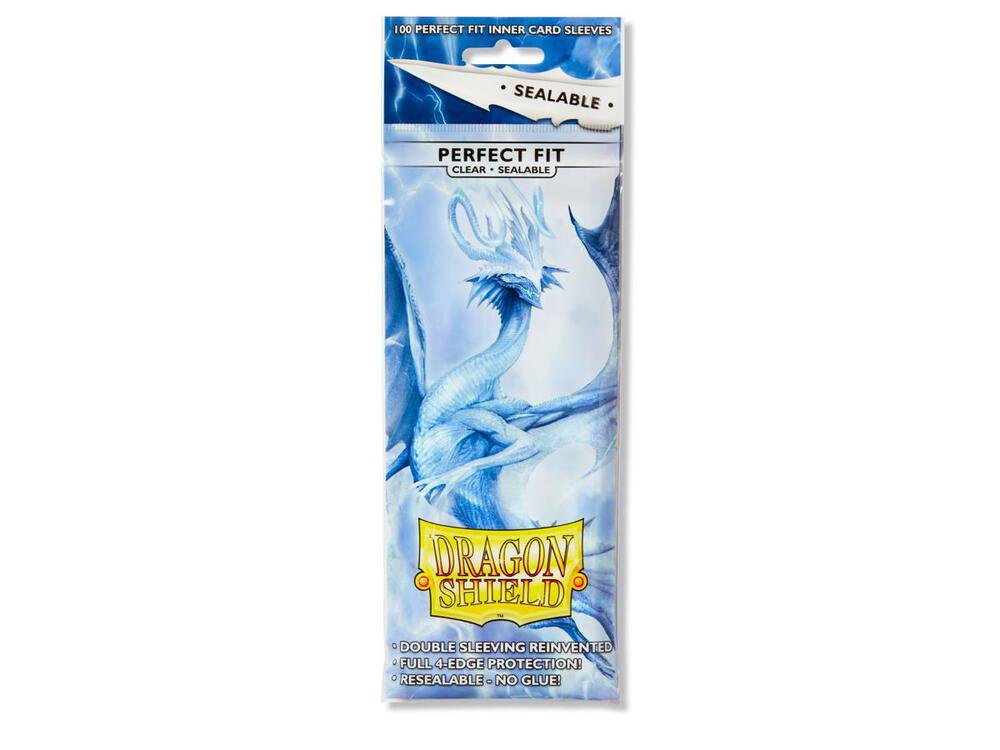 Dragon Shield Perfect Fit Clear Inner Sleeves Sealable 100 Count – Card Protector for TCG, Pokemon, Magic, and Collectible Card Games