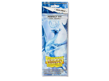Dragon Shield Perfect Fit Clear Inner Sleeves Sealable 100 Count – Card Protector for TCG, Pokemon, Magic, and Collectible Card Games