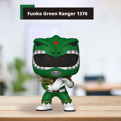 Green Ranger Funko Pop! TV Power Rangers - Vinyl Figure #1376 with Display Box Protector Case