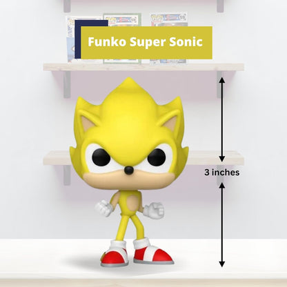 Super Sonic Funko Pop! Games Sonic the Hedgehog - AAA Anime Exclusive Vinyl Figure #923 with Display Box Protector Case