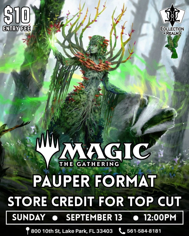 MTG TCG Pauper Format Tournament – September 13, 2026 (Sunday 12:00 PM)