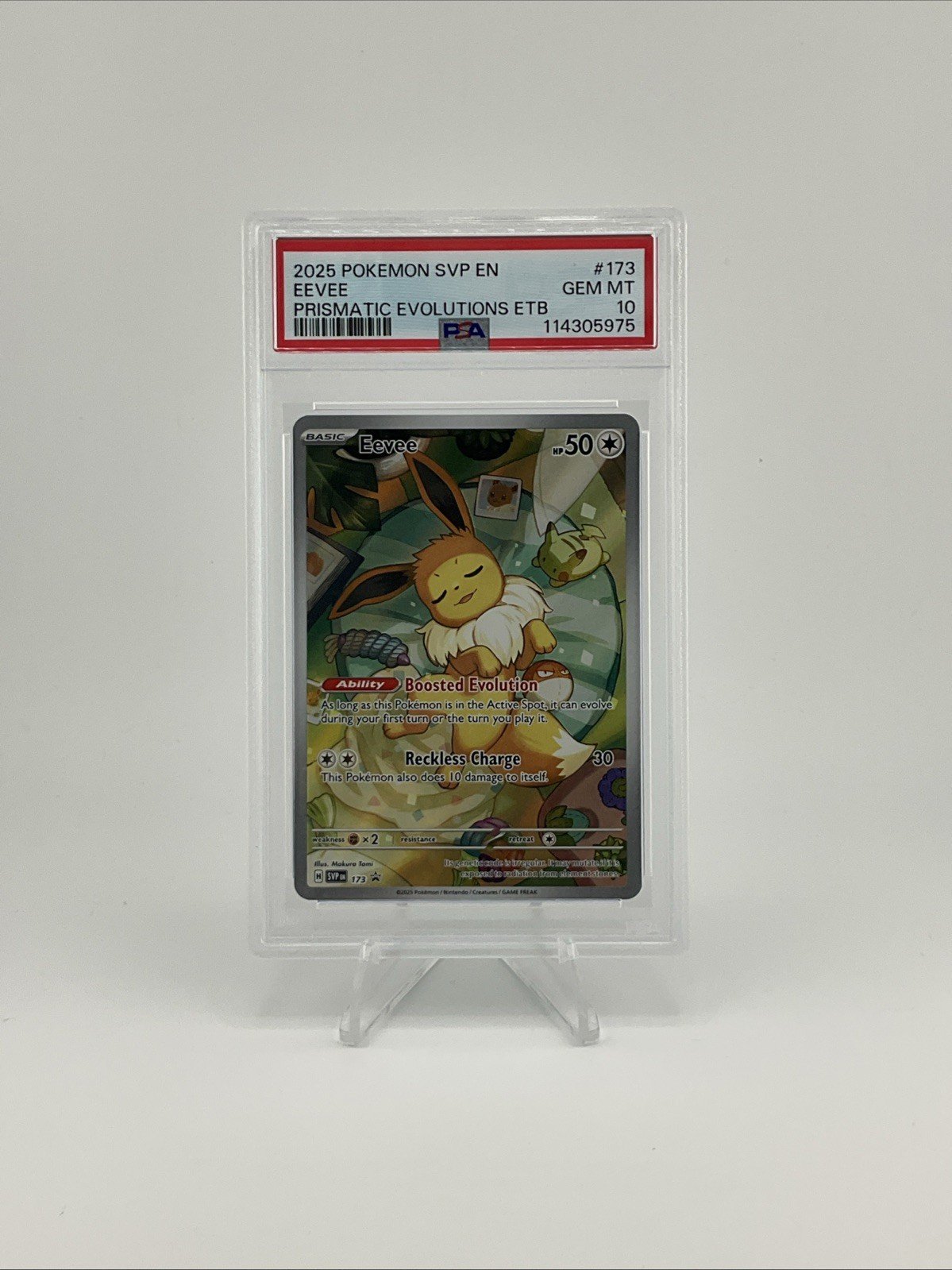 Pokémon TCG Eevee 173 Prismatic Black Star Promo – PSA 10