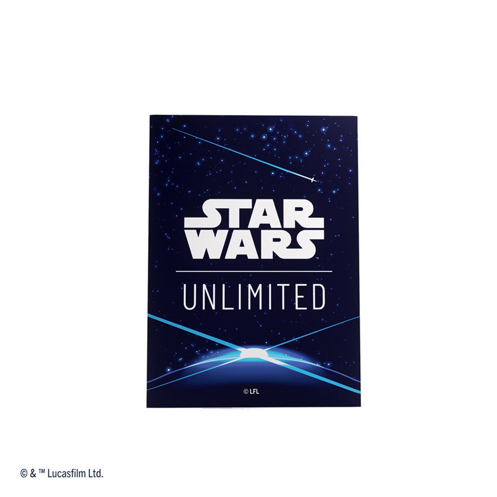 Star Wars: Unlimited Art Sleeves Cardback Blue, 60 Matte Card Sleeves with 1 Clear Leader Sleeve, Standard Size Trading Card Sleeves for TCG & LCG Games