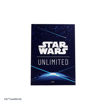 Star Wars: Unlimited Art Sleeves Cardback Blue, 60 Matte Card Sleeves with 1 Clear Leader Sleeve, Standard Size Trading Card Sleeves for TCG & LCG Games