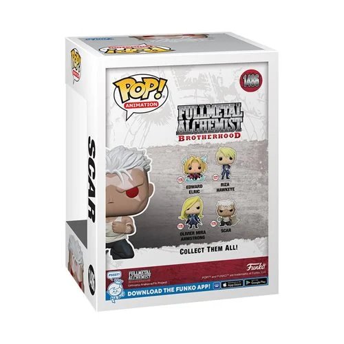 Scar Funko Pop! Animation Fullmetal Alchemist Brotherhood - Approx. 3 1/2" Collectible Glows In The Dark Entertainment Earth Exclusive Limited Edition Vinyl Figure #1486 with Display Box Protector Case