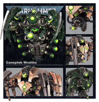 Warhammer 40,000 Necrons Canoptek Wraiths Miniatures Set – Build 3 Deadly Phase-Shifting Units – Fast Close Combat Hunters with 50mm Bases – Warhammer 40K Necron Army Model Kit