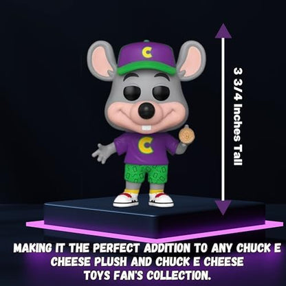 Retro Chuck E. Cheese Funko Pop! Ad Icons - Collectible Vinyl Figure #186 with Display Box Protector Case