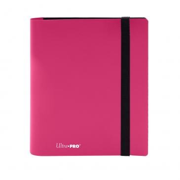 Ultra Pro PRO Binder 4-Pocket – Hot Pink | Premium Card Collection Binder with Side-Loading Pockets & Elastic Closure | Holds 160 Cards in Sleeves | Archival-Safe, Acid-Free Materials