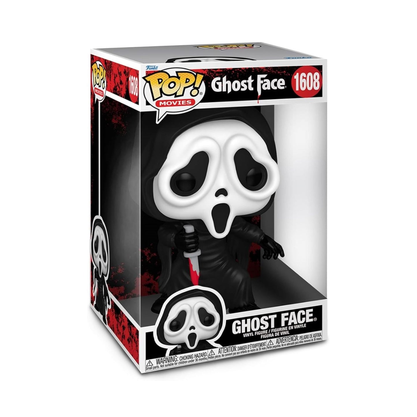 Ghost Face with Jumbo Knife Funko Pop! Movies - Horror Collectible 9 3/4" Vinyl Figure #1608 with Window Display Box (PRE-ORDER)