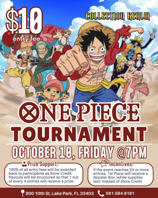 One Piece Tournament – Friday, October 10, 2025 at 7:00 PM