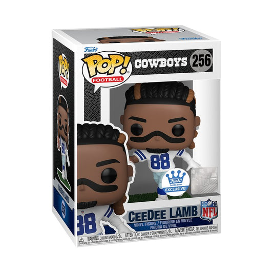 CeeDee Lamb Funko Pop! Football Cowboys Home Uniform - Approx. 4.2" NFL Collectible Exclusive Vinyl Figure #256 with Display Box Protector Case (PRE-ORDER)