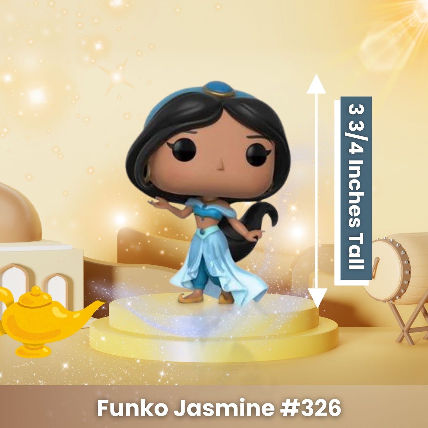 Jasmine Funko Pop! Disney Aladdin - Approx.3 3/4" Collectible Vinyl Figure #326 with Display Box