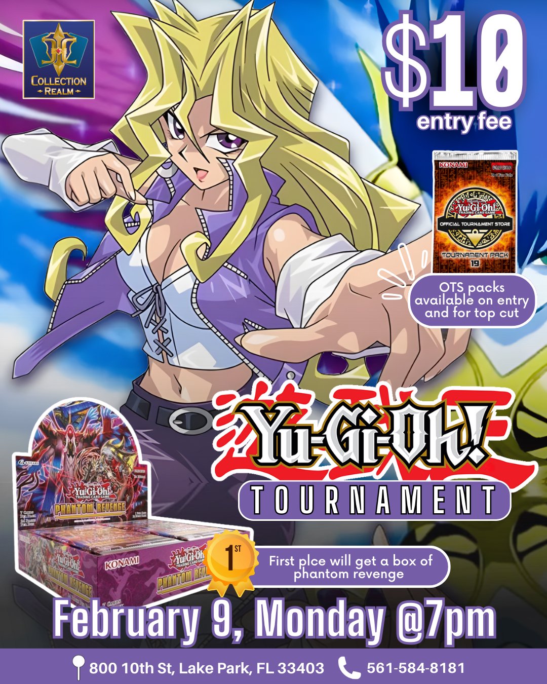 Yu-Gi-Oh! Trading Card Game Tournament – Feb 9 (Mon) 7:00 PM