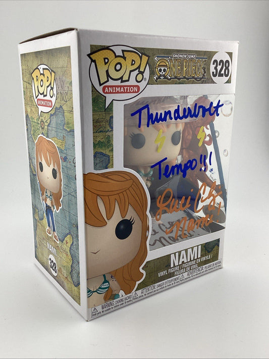 Funko Pop! Vinyl: One Piece - Nami Signed Luci Christian & Artwork JSA #328