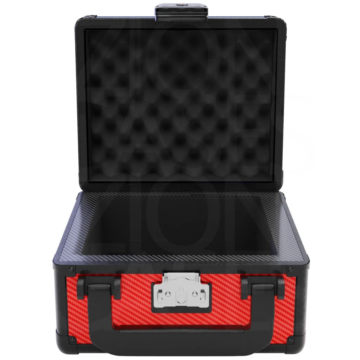 Zion Cases Slab Case GO for Graded Cards, Holds Up to 25 Slabs, Carbon Fiber Red, Secure Locking Case for Trading Card Storage, Travel & Card Shows (PRE-ORDER)